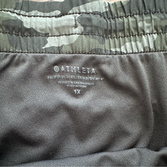 Athleta Printed Mesh Racer Run Short 4" Camo Print - Picture 5 of 9